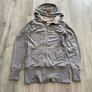 Lululemon Athletica Scuba Full Zip Hoodie heather light gray size 10